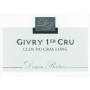Danjean-Berthoux Givry Clos du Cras Long Premier Cru Rouge 2016  Front Label