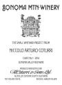 Sonoma Mtn Winery Niccolo Arturo Coturri Cuvee No 1 2014  Front Label