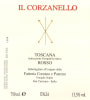 Corzano e Paterno Toscana Il Corzanello Rosso 2016  Front Label