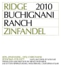 Ridge Buchignani Ranch Zinfandel 2010 Front Label