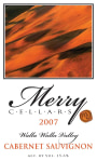 Merry Cellars Winery Cabernet Sauvignon 2007 Front Label