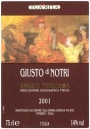 Tua Rita Giusto di Notri 2001  Front Label
