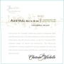 Chateau Ste. Michelle Limited Release Austral White 2015 Front Label