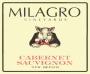 Milagro Vineyards Cabernet Sauvignon 2009  Front Label