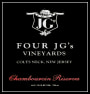 Four JG's Vineyards Chambourcin Riserva 2013 Front Label