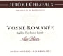 Jerome Chezeaux Vosne-Romanee Aux Reas 2020  Front Label