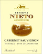 Nieto Senetiner Reserva Cabernet Sauvignon 2005  Front Label