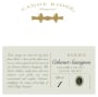 Canoe Ridge Block 1 Reserve Cabernet Sauvignon 2013 Front Label