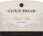 Cloud Break Pinot Noir 2019  Front Label
