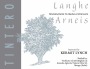 Cantine Elvio Tintero Langhe Arneis 2016  Front Label