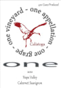 One Calistoga Cabernet Sauvignon 2012  Front Label