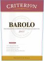 Criterion Barolo 2011  Front Label