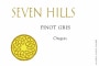 Seven Hills Winery Oregon Pinot Gris 2009 Front Label