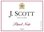 J. Scott Pinot Noir 2015 Front Label