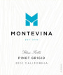 Montevina Glass Falls Pinot Grigio 2012  Front Label