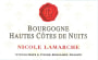 Nicole Lamarche Hautes Cotes de Nuits 2018  Front Label