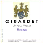 Girardet Riesling 2015  Front Label