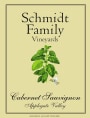 Schmidt Family Vineyards Cabernet Sauvignon 2009  Front Label