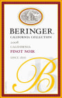 Beringer California Collection Pinot Noir 2008 Front Label