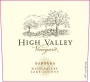 High Valley Barbera 2014  Front Label