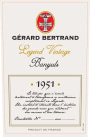 Gerard Bertrand Banyuls Legend Vintage 1951 Front Label