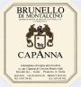Capanna Brunello di Montalcino 2003  Front Label