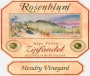 Rosenblum Cellars Hendry Vineyard Reserve Zinfandel 2003  Front Label