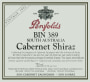 Penfolds Bin 389 Cabernet-Shiraz 1992  Front Label