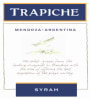 Trapiche Syrah 2008  Front Label