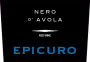Epicuro Nero d'Avola 2016  Front Label
