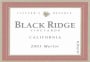 Black Ridge Vineyards Vintner's Reserve Merlot 2001  Front Label