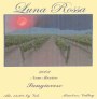 Luna Rossa Winery Sangiovese 2002  Front Label