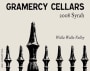 Gramercy Cellars Walla Walla Valley Syrah 2008 Front Label