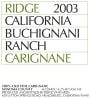 Ridge Buchignani Ranch Carignane 2003  Front Label