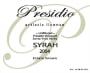 Presidio Vineyard & Winery Estate Artistic License Syrah 2004 Front Label
