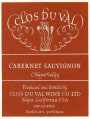 Clos du Val Napa Valley Cabernet Sauvignon 1980  Front Label
