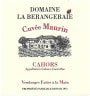 Domaine de La Berangeraie Cuvee Maurin Cahors 2020  Front Label
