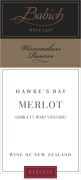 Babich Winemakers Reserve Merlot 2014 Front Label