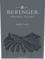 Beringer Knights Valley Meritage 2013  Front Label