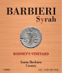 Barbieri Wine Company Rodneys Vineyard Syrah 2015 Front Label