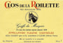 Clos de la Roilette  Griffe du Marquis 2015  Front Label