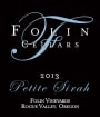 Folin Cellars Petite Sirah 2013  Front Label