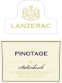 Lanzerac Stellenbosch Pinotage 2016  Front Label