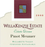 WillaKenzie Estate Pinot Meunier 2008 Front Label