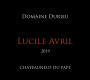 Domaine Durieu Châteauneuf-du-Pape Lucile Avril 2019  Front Label