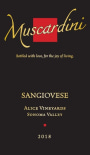 Muscardini Cellars Alice Vineyard Cabernet Sauvignon 2018  Front Label