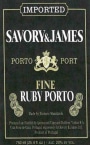 Savory & James Fine Ruby Porto  Front Label