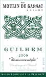 Moulin de Gassac Pays d'Herault Guilhem Rouge 2009 Front Label