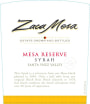 Zaca Mesa Mesa Reserve Syrah 2012  Front Label