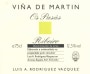 Luis A. Rodriguez Vazquez Vina de Martin Os Pasas Blanco 2016  Front Label